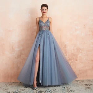 Women's Spaghetti Strap Evening Dress