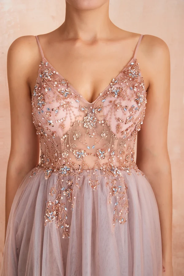 Women's Spaghetti Strap Evening Dress