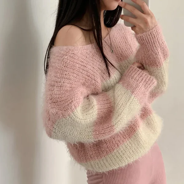 Women Patchwork Sweater