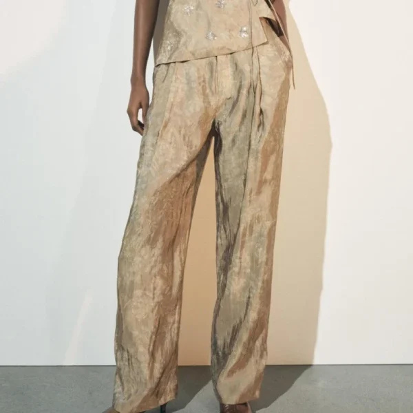 Women's Beaded Vest and Pants Set