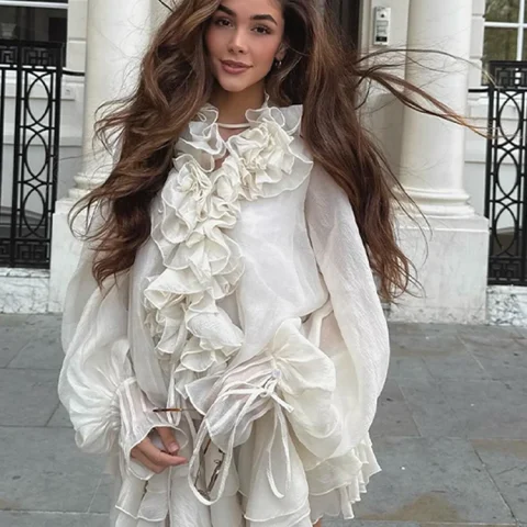 Women's Ruffles Shorts Suit