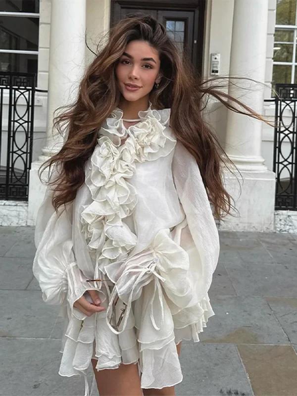 Women's Ruffles Shorts Suit