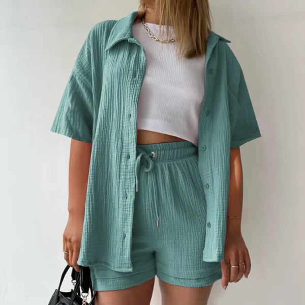 Women's Plus Size Shorts Set