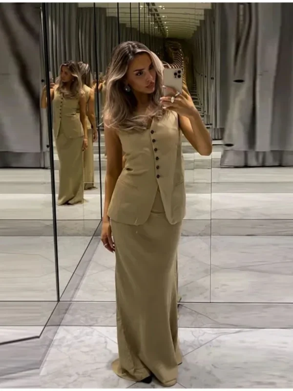 Women's Vest and Skirt Set