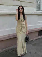 Women's Vest and Skirt Set