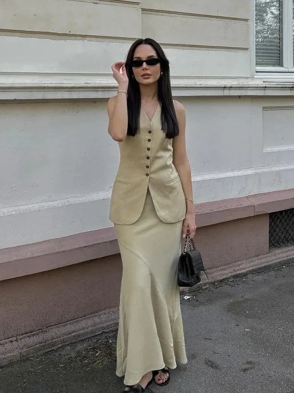 Women's Vest and Skirt Set