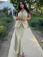 Women's Vest and Skirt Set