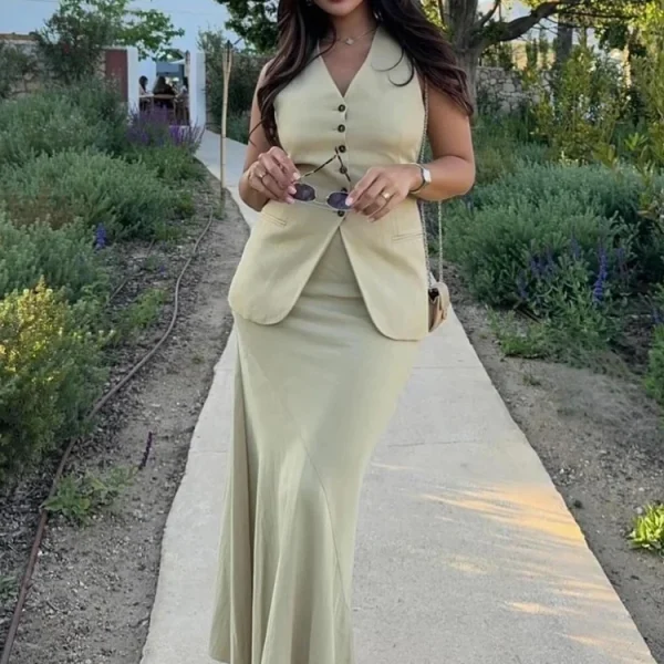Women's Vest and Skirt Set