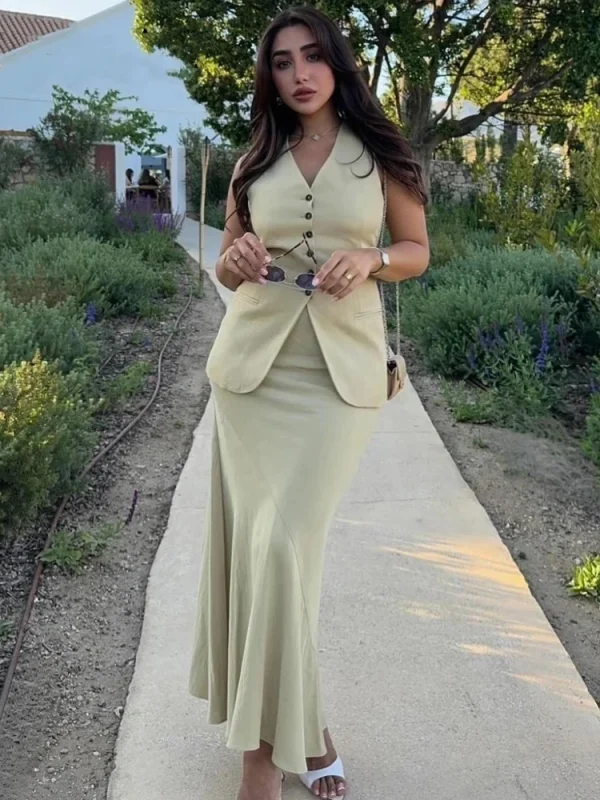 Women's Vest and Skirt Set