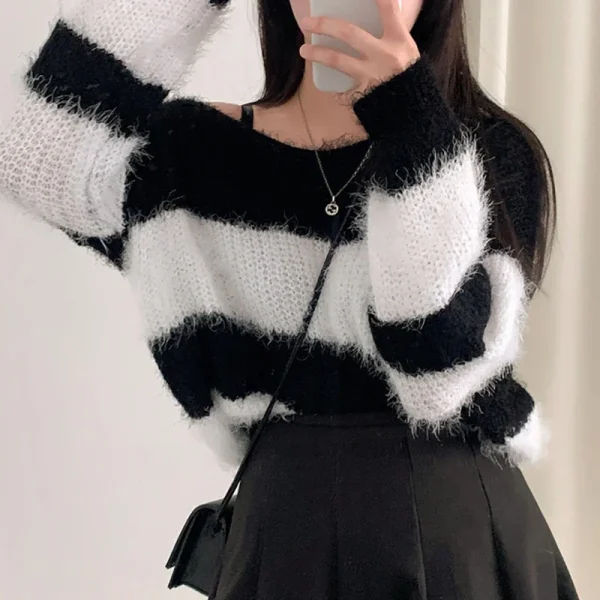 Women Patchwork Sweater