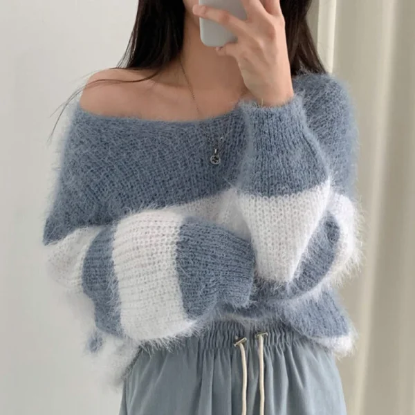 Women Patchwork Sweater