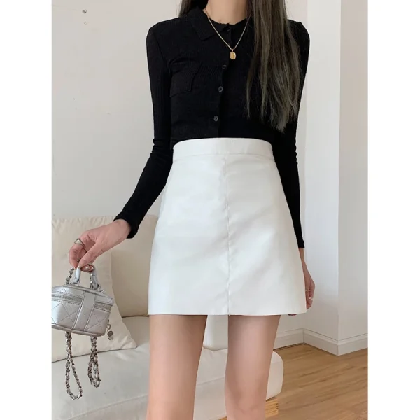 Women PU Leather Skirts
