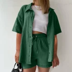 Women's Plus Size Shorts Set