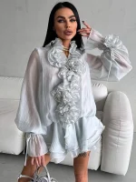 Women's Ruffles Shorts Suit