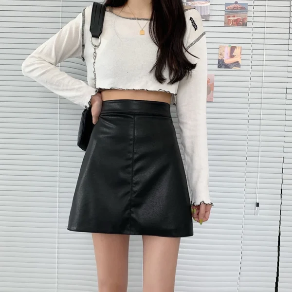 Women PU Leather Skirts