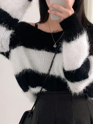 Women Patchwork Sweater