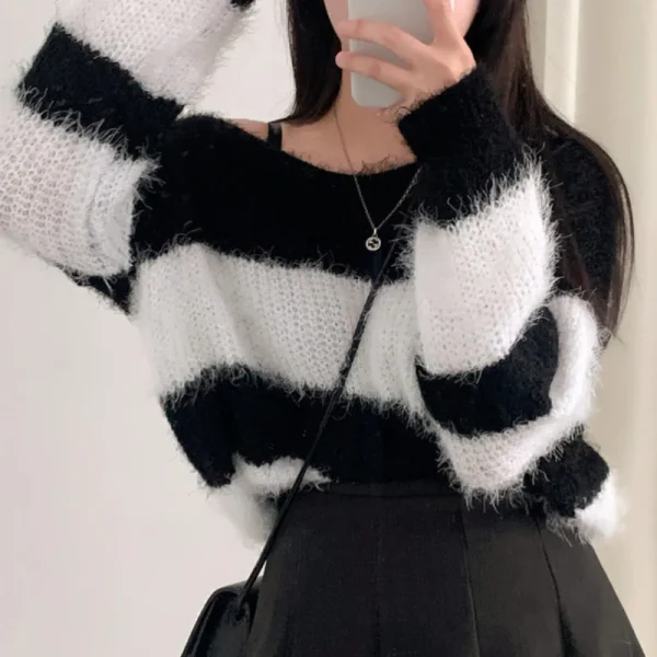 Women Patchwork Sweater