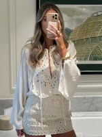 Women's Lace Mini Skirt Set