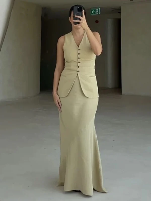 Women's Vest and Skirt Set