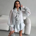 Women's Ruffles Shorts Suit