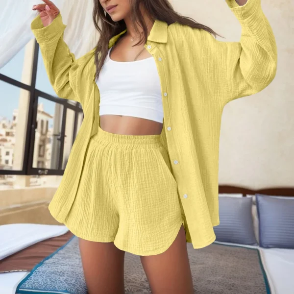 Women's Long Sleeve Shirt Set