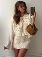 Women's Lace Mini Skirt Set