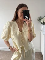 Women's Cotton Linen Skirt Set