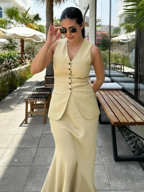 Women's Vest and Skirt Set
