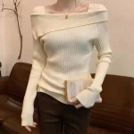 Women's Slash Neck Sweater