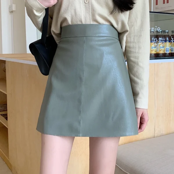 Women PU Leather Skirts