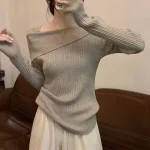 Women's Slash Neck Sweater
