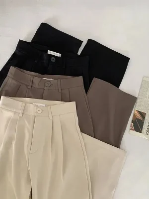 High Waist Women Suit Pants
