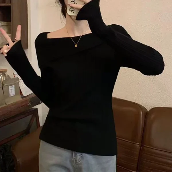 Women's Slash Neck Sweater