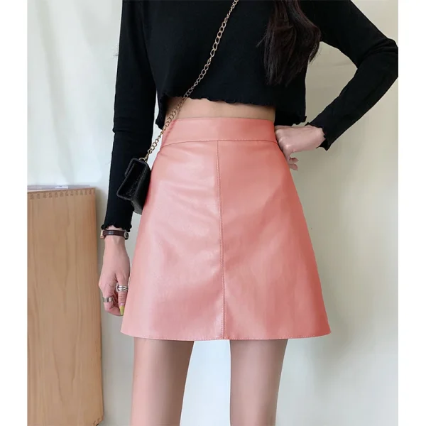 Women PU Leather Skirts