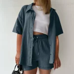 Women's Plus Size Shorts Set