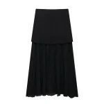 Women's Knitted Top and Skirt Set