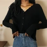 Women Ruffles Sweater