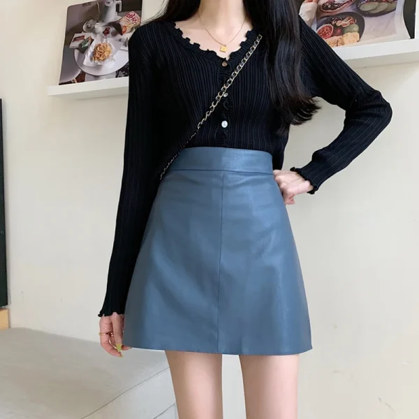 Women PU Leather Skirts