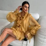 Women's Ruffles Shorts Suit