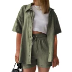 Women's Plus Size Shorts Set