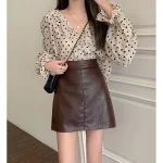 Women PU Leather Skirts