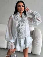 Women's Ruffles Shorts Suit