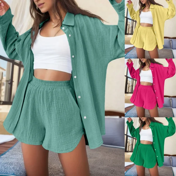 Women's Long Sleeve Shirt Set