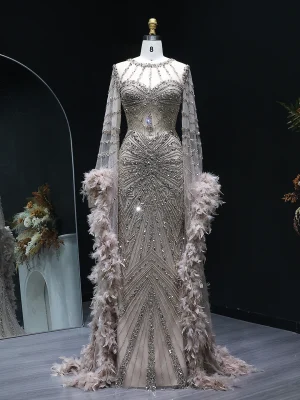 Women's Beaded Evening Dress