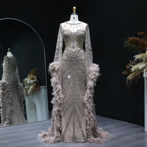 Women's Beaded Evening Dress
